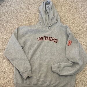 Genuine Merchandise Grey San Francisco Giants Hooded Sweatshirt with Orange Logo